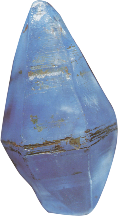 Blue celestite crystal cluster