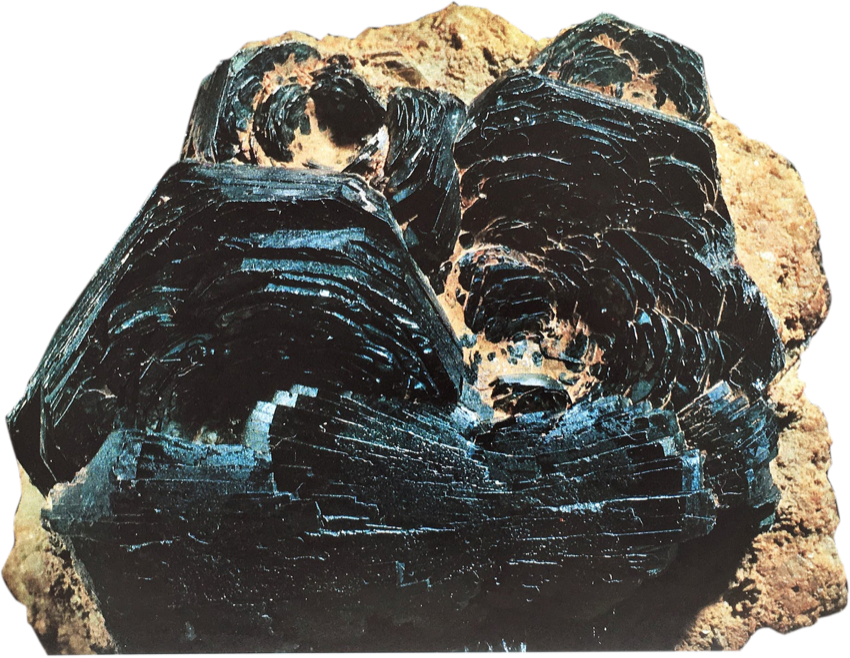 Dark obsidian crystal